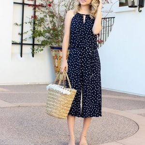 London Times Polka Dot Jumpsuit